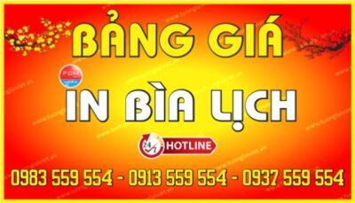 Bảng giá Bìa Lịch Gắn Bloc 2026