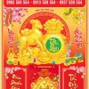 Bìa Lịch Bloc Dán Nổi 3D Túi Vàng Tài Lộc