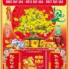 Bìa lịch gắn bloc Mai Xuân