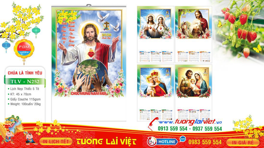 Lịch 5 tờ Chúa giesu