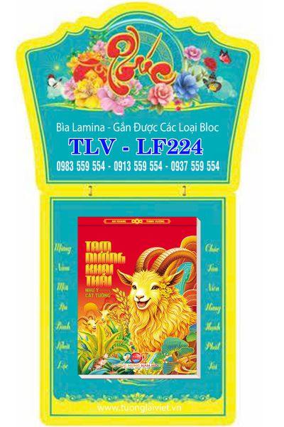 Lịch bloc laminate Chữ Phúc