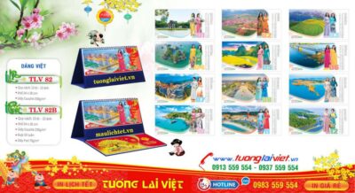 Mẫu Lịch Để Bàn Áo Dài