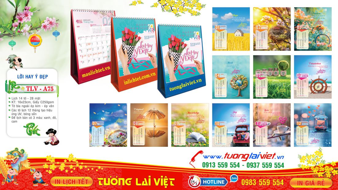 Mẫu Lịch Bàn Đứng Lời Hay Ý Đẹp