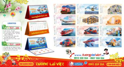 Mẫu Lịch Để Bàn logistics Vận Chuyển