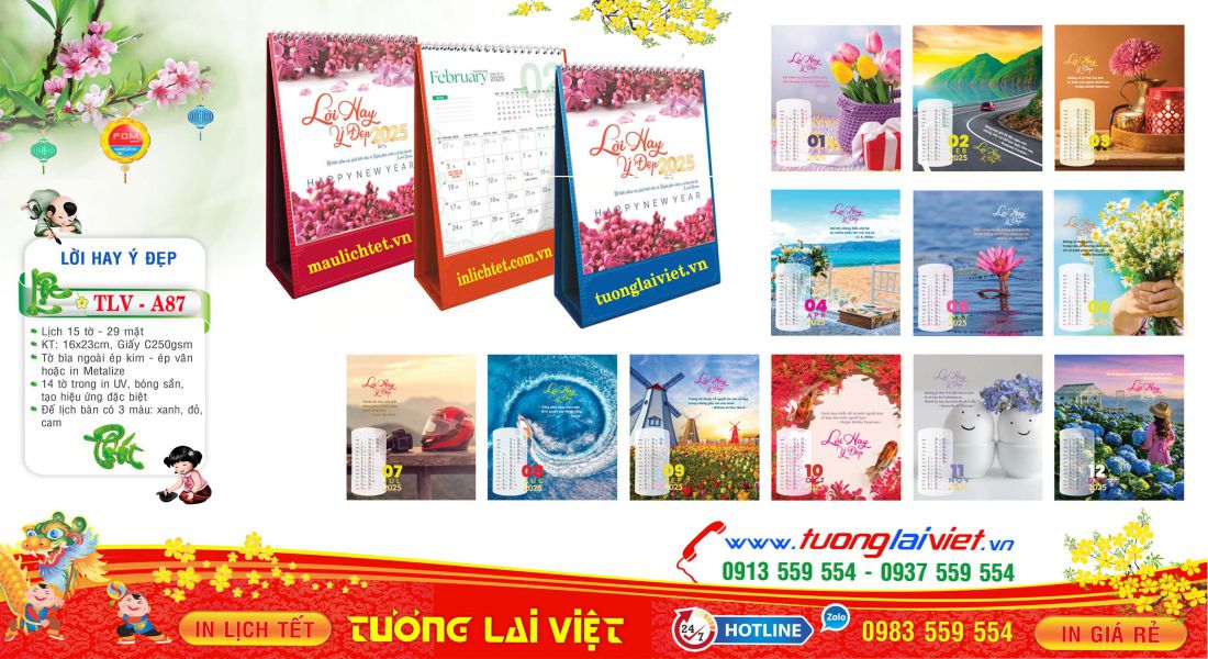 Mẫu Lịch Để Bàn Lời Hay Ý Đẹp
