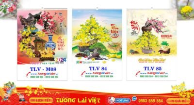 Mẫu Lịch Tết Bonsai
